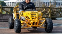 Kart à moteur 125cc haute vitesse avec moteur à essence 4 temps pour la course tout-terrain professionnelle et le divertissement des adultes