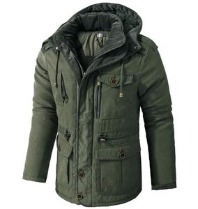 Wholesale Winter Fleece Jackets Casual <strong>Men's</strong> Warm <strong>Coats</strong> <strong>Long</strong> Sleeve Thick Cotton <strong>Mens</strong> Hooded Jacket Outwear - Product Image 4