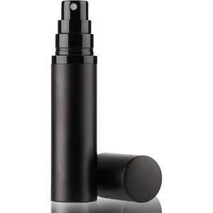 Mini Botella de Perfume Recargable de Vidrio Negro de 20 ml con Pulverizador Continuo y Decoración de Lujo - Product Image 1