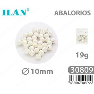 Perline Acriliche Bianche Ilan da 10mm, 19g per Creazione di Gioielli - Product Image 1