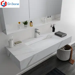 ठोस सतह आधुनिक दीवार फर्नीचर काउंटर शीर्ष हाथ वॉश बेसिन कृत्रिम पत्थर सिंक पैटर्न बाथरूम आपा बाथरूम बेसिन
