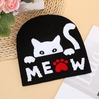 Gorros Personalizados con MOQ Bajo, Fabricantes de Gorros con Estampado Completo, Jacquard Y2K Gótico, Sin Dobladillo, Gorro de Invierno con Logo