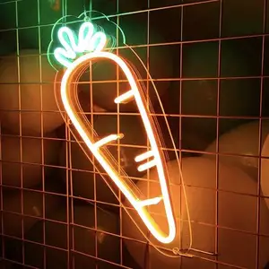 Cà rốt thả Vận chuyển miễn phí thiết kế tùy chỉnh led neon ánh sáng Tên Logo Neon dấu hiệu tùy chỉnh thả vận chuyển cho phòng ngủ sinh nhật bên nhà