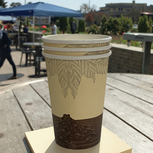 Popular Selling 10oz 80 Size Disposable Customized Hot Coffee Cups with Lid Disposable Single Wall Paper Cup logo Customized