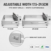 Support de rôtissoire automatique en gros, 9 brochettes, paniers de barbecue, alimentation USB, largeur réglable, personnalisable OEM