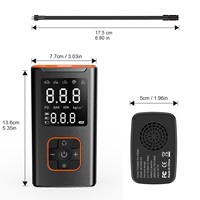 Compresseur d'air électrique portable 2026 pour pneus de voiture, double affichage numérique, mini compresseur de pneus, pompe à air pour moto, gonfleur ABS