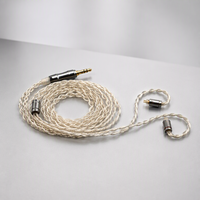 Câble audiophile 5N OCC en argent, 3,5 mm TRS vers 2x0,78 mm 2PIN, câble IEM tressé personnalisé