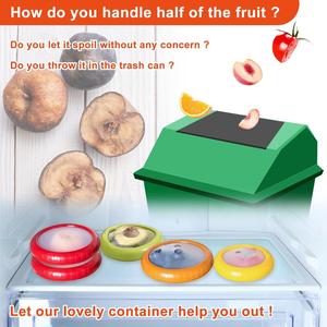Ready Ship Customized Logo Sustainable OEM Brand <b>Silicone</b> + ABS Fresh Stretch Fruit & Vegetable Storage Box Kitchen <b>Tool</b> - Product Image 4