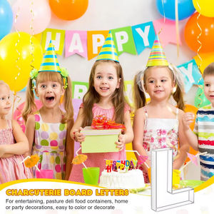 Kotak angka akrilik hadiah abjad transparan kotak bentuk huruf angka akrilik dapat diisi ulang tahun - Product Image 6