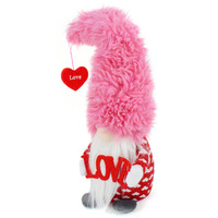 Valentinstag-Geschenkdekorationen Barbie Rosa Valentinstag-Goblin-Puppe Plüschtier LOVE Zwerg-Ornament