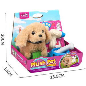 Jouet en peluche interactif intelligent pour la marche du chiot jouet animé électrique tête mobile bouche ouverte queue remuante anniversaire des enfants - Product Image 1