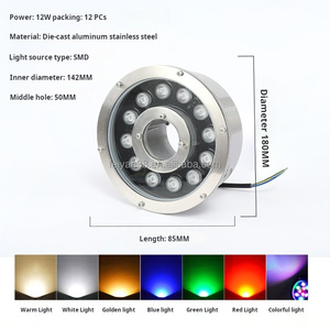 Đài phun nước Đèn Ngoài Trời 6W 9W thép không gỉ <span class=keywords><strong>IP68</strong></span> nước tương tác <span class=keywords><strong>RGB</strong></span> dẫn dưới nước đài phun nước dẫn ánh sáng - Product Image 2