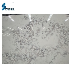 Thiết kế hiện đại 3200*1600*20mm hai màu thạch anh đá phiến trắng màu xám đá nhân tạo cho bàn bếp bàn ăn - Product Image 1