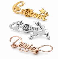 Broche personnalisée en métal creux gravée, plaquée or, pour cadeaux de mariage, cadeaux d'anniversaire d'entreprise