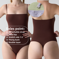 Combinaisons pour femmes Cnshell avec logo personnalisé, haute élasticité, effet seconde peau, douces comme des nuages, légères, avec bretelles amovibles, forme string