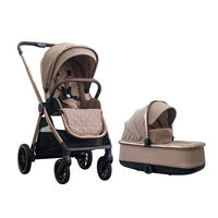 Poussette pliable pour bébé en gros avec siège réversible et harnais de sécurité à 5 points, inclinaison multi-positions