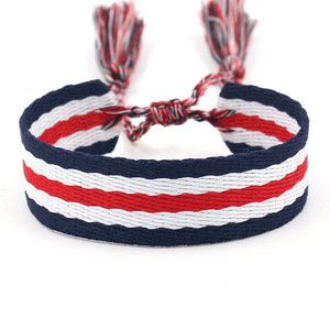 Braccialetti alla Moda Personalizzati, <span class=keywords><strong>Bracciali</strong></span> Etnici all'Ingrosso, Nastri Vuoti per Braccialetti in 326 Colori, Braccialetti Fai-da-Te con Nappe Ricamate - Product Image 4