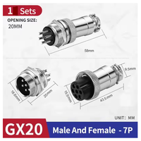 GX20 Diamètre 20mm Fiche Circulaire Aviation Mâle Femelle 2 3 4 5Pin 6Pin 7Pin 8Pin 9Pin 10Pin 12Pin Cable Connector Socket