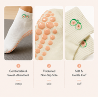 Chaussettes de Pilates en coton pour femmes, logo personnalisé, chaussettes de yoga antidérapantes, chaussettes de yoga en coton tricoté confortables