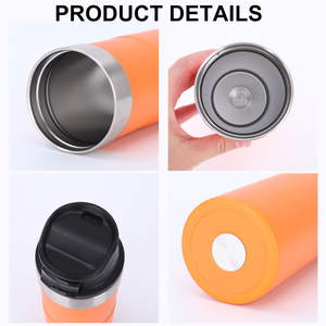 Nouveau Style Creative 16OZ Bouteille D'eau En Acier Inoxydable Double Paroi Isolé Sous Vide Robuste Durable Gobelet Avec Couvercle - Product Image 6