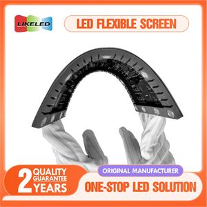 320*160mm Pantalla <span class=keywords><strong>LED</strong></span> flexible activada por sonido a todo color Pantalla de pared de video Módulo <span class=keywords><strong>LED</strong></span> cilíndrico personalizado P2.5 P2 P1.8 - Product Image 2