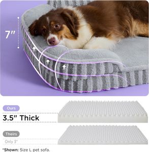 Washable Cat <b>Beds</b> for Indoor Cats, Pet <b>Sofa</b> with Removable Cushion, Rectangle Bolster Kitten <b>Bed</b> with Anti-Slip Bottom - Product Image 4