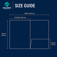 Dossier de présentation en papier mat imprimé sur mesure avec poche, logo et vernis sélectif UV pour documents de bureau