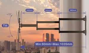 Nuevo Soporte de Pared para TV de Larga Distancia 2026, OEM ODM, 17-65 Pulgadas, Movimiento Completo, LED, Inclinable, Giratorio, Brazos para Monitor - Product Image 3