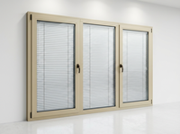 Persianas de Vidrio con Control de Privacidad y Ajuste Magnético con Palanca QS MD90 para Ventanas Abatibles de Sala de Estar