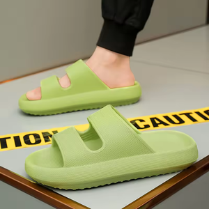 Chaussons décontractés d'extérieur à semelle épaisse, légers, couleur unie, confortables, en EVA, pour hommes et femmes, chaussons d'intérieur - Product Image 4