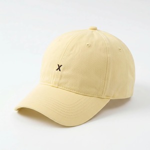 Casquette de baseball brodée jaune avec logo personnalisé OEM, unisexe, réglable, 6 panneaux, décontractée, printemps-été, en tissu coton - Product Image 3