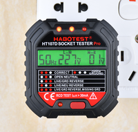 Testeur de prise électrique HT107B HT107D HT107E 90-250V, détecteur automatique de polarité de circuit électrique, détecteur de tension, détecteur de disjoncteur