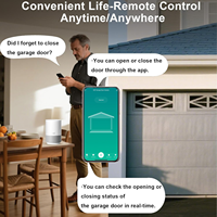 Module de commande de porte de garage intelligente WiFi Tuya avec contrôle par application, compatible Alexa et Google Home