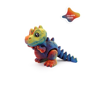 Figura de Dragón Bebé Adorable, Impresa en 3D con PLA, Degradado Azul/Verde, Dinosaurio Flexible con Articulaciones, Juguete Duradero, Decoración de Escritorio, Regalo para Navidad - Product Image 5