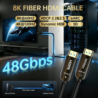 Câble HDMI AOC 8K 48 Gbps 60 Hz EARC, câble optique actif plaqué or, alliage de zinc, gaine TPE, longue distance