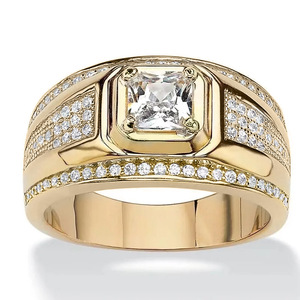 Anello Classico a Forma Quadrata Stile Matrimoniale per Donne - Product Image 1