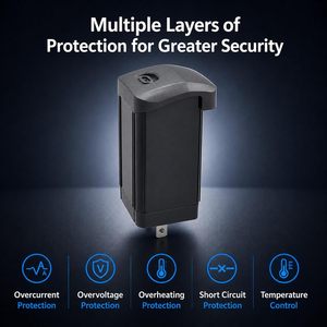 Chargeur Teickle 65W GaN pour drones Dji Air 3 3s, hub de charge à brancher, chargeur de batterie noir 5V 2.4A - Product Image 3