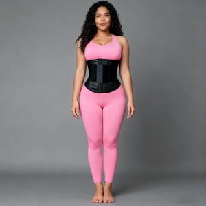 Ceinture amincissante en <span class=keywords><strong>latex</strong></span> à 9 baleines en acier, haute compression, pour l'entraînement, avec trous, antibactérienne - Product Image 6