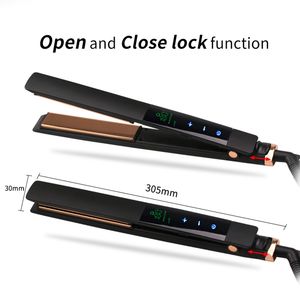 Top เครื่องยืดผมไอออนลบแบบมืออาชีพ,ที่ยืดผมไอน้ำที่หนีบผมสีม่วงเหล็กแบน450 Degrees1นิ้วซองซิลิโคนร้อน - Product Image 3