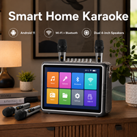 Altavoz Karaoke Todo en Uno 2026, Potente, con Doble Woofer de 4.5 Pulgadas, 40W, Pantalla Táctil, Inalámbrico, para Teléfono Móvil y Computadora