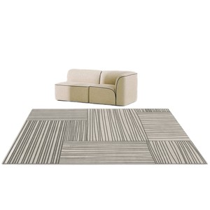 Alfombra de Estilo Nórdico, Rectangular, con Patrón Abstracto, de Fibra de Poliéster, para Uso Doméstico, Sala de Estar, Dormitorio, Moderna, Minimalista, Gris Cristal - Product Image 5