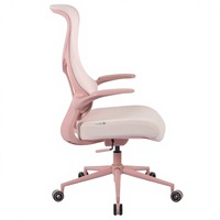 Chaise de bureau ergonomique Henglin Red Goddess pour filles, réglable en hauteur, confortable, non pliable, pour une utilisation prolongée à domicile