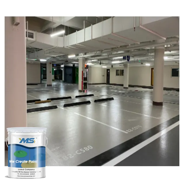 JIANBANG מראה סאטן עצמי פילוס 100% מוצק צבע רצפת אפוקסי עבור מוסך מחסן משרד