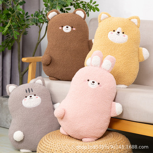 Peluche personnalisée créative en forme d'animal, jouet en peluche mignon et doux, rembourré en coton PP, oreiller en forme d'ours, grande taille, cadeau pour enfants - Product Image 2