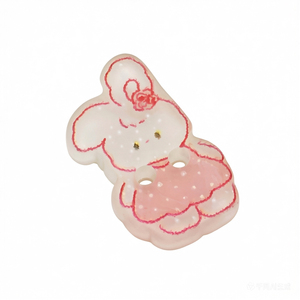 Botón Decorativo con Diseño de Conejo y Perro de Dibujos Animados - Product Image 5