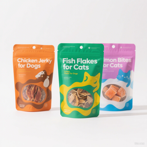 Có thể tái chế pcr PE đứng lên mùi bằng chứng Ziplock tùy chỉnh in ấn thức ăn vật nuôi Túi - Product Image 1