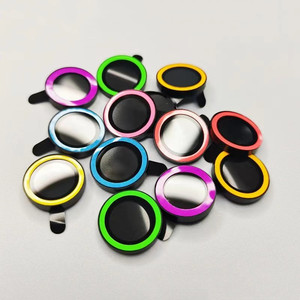 Protector de Lente Fluorescente para <span class=keywords><strong>iPhone</strong></span> 15 Pro Max <span class=keywords><strong>11</strong></span> 12, Anillo de Cámara Fluorescente de Vidrio para 14 Plus 13 Mini, Película Luminosa - Product Image 1