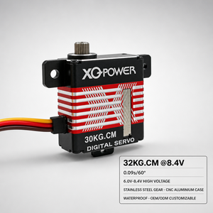 Servomoteurs à vendre XQ-POWER XQ-S2230F 32KG Servomoteur numérique sans noyau à engrenages métalliques étanche 8.4V pour hélicoptère RC - Product Image 1