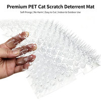 Tapis anti-griffures pour chat en PET écologique, à picots souples transparents, sans danger pour les meubles, protection de canapé, taille personnalisable, accessoires d'intérieur