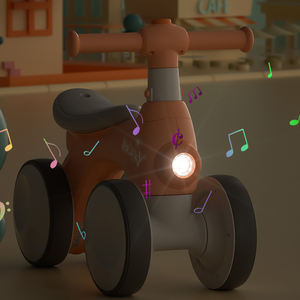 Scooter best-seller pour enfants de 2 à 5 ans avec <span class=keywords><strong>musique</strong></span> et sifflet à bulles sur une poussette à quatre roues - Product Image 6